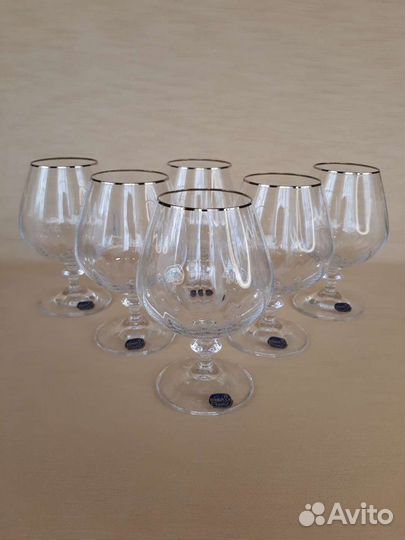 Набор коньячных бокалов/фужеров Bohemia Crystal