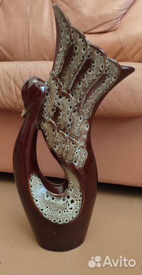 Ваза лебедь цвет коричневый