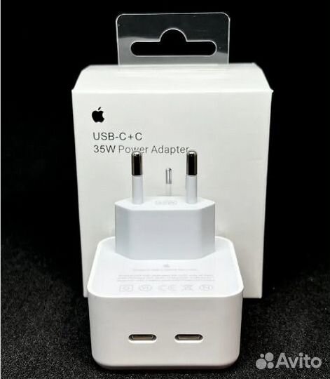 Быстрая зарядка iPhone 35W (два разъема) + кабель