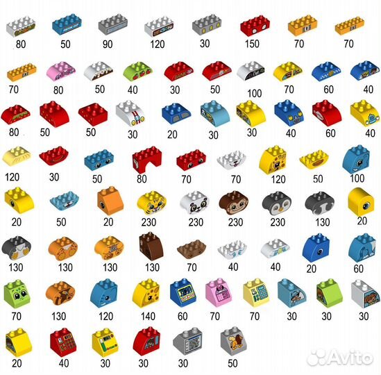 Кубики Лего дупло с декором