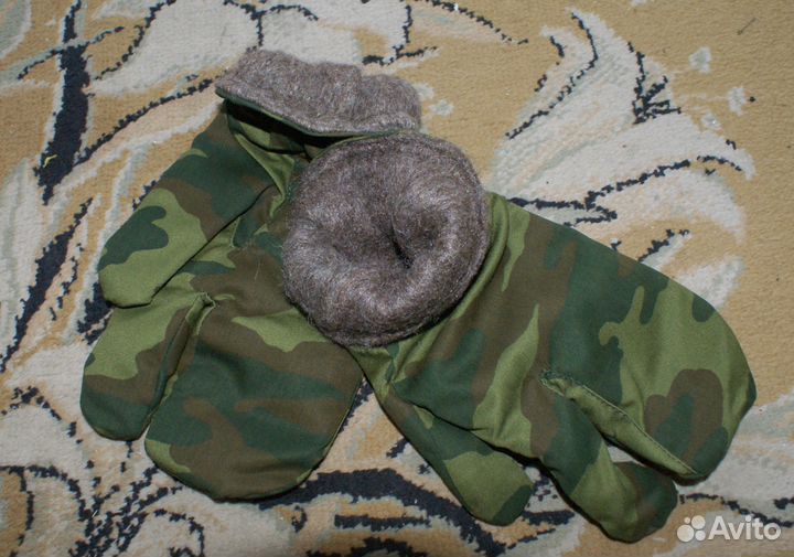 Варежки на натуральном утеплителе