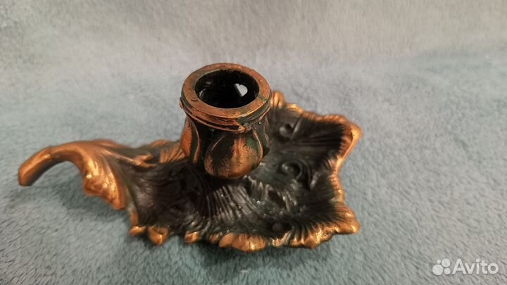 Винтажный бронзовый подсвечник