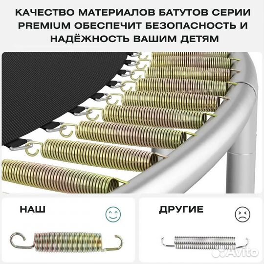 Батут уличный с защитной сеткой диаметр 3 метра
