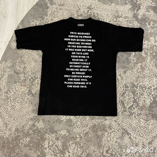 Футболка Vetements Brain Power оверсайз