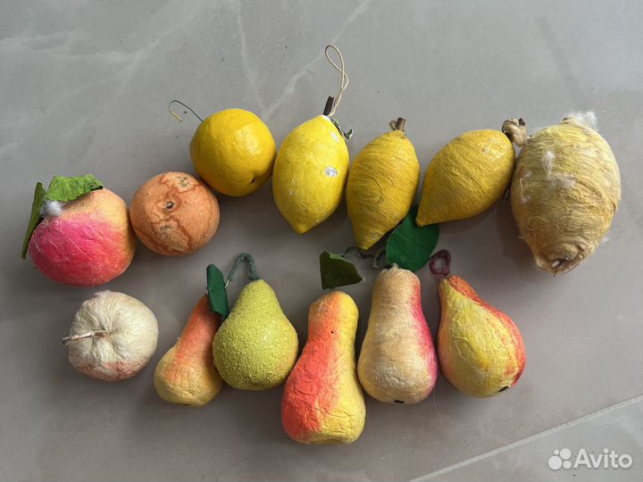 Елочные игрушки СССР пенопласт, вата