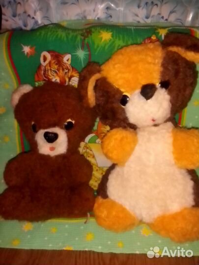 Мягкая игрушка СССР собака и мишка