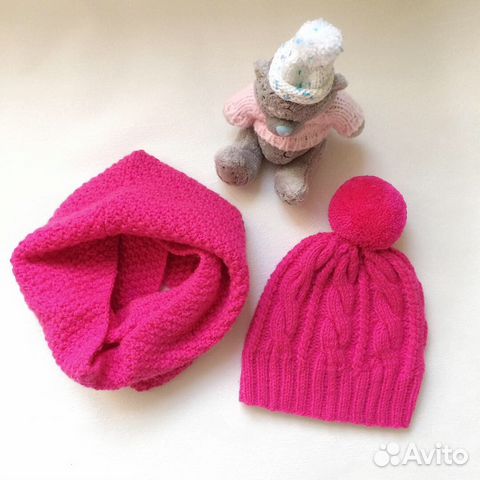 Вязаная шапка и снуд