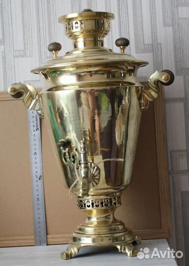 Самовар старинный, на углях и дровах Кольчугино