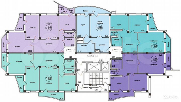 2-к. квартира, 72 м², 7/14 эт.