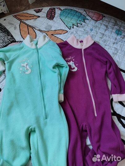 Флисовые комбинезоны для двойни