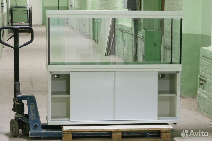 Аквариум 450 литров пластик абс белый + мдф