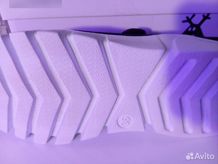 Туфли дет. школьные, р. 36 черные текстиль с перф