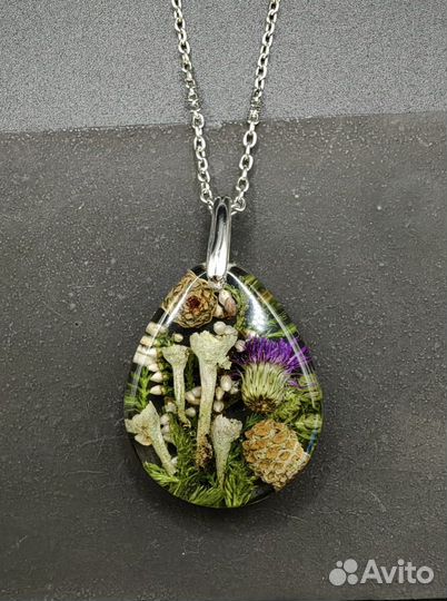 Кулон из эпоксидной смолы