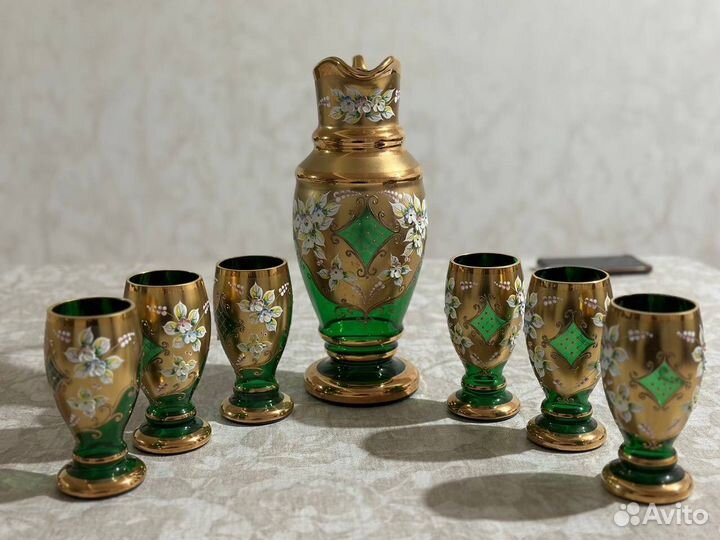 Набор графин со стаканами лепка