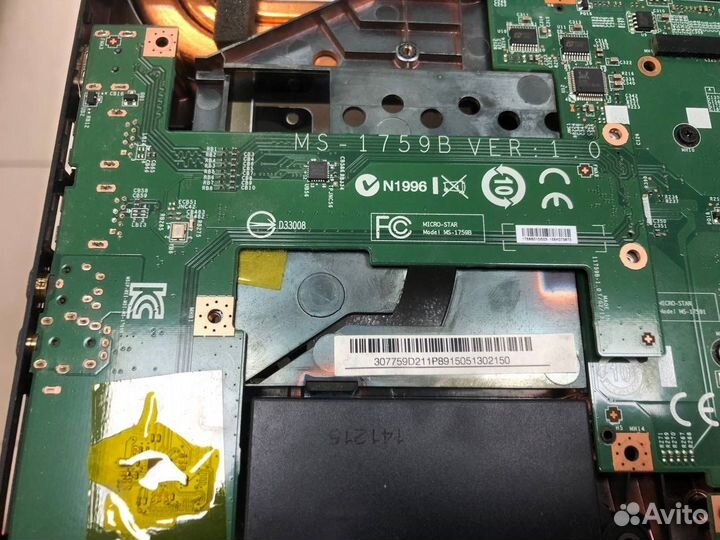 Ноутбук на разбор MSI GE70 2PC (ms-1759 )