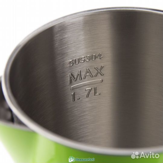 Чайник электрический Galaxy GL 0318, 1,7л, зеленый