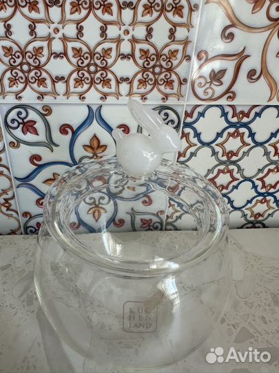 Конфетница 400 мл, с крышкой, стекло, kuchenland