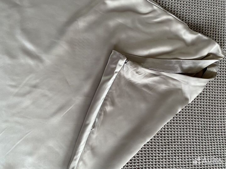 Атласная Юбка миди Zarina 44