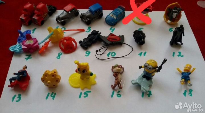 Игрушки из Киндер сюрприза, Чупа Чупс и др