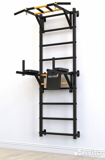 Шведская стенка Рекорд X2 без опоры на пол, черная