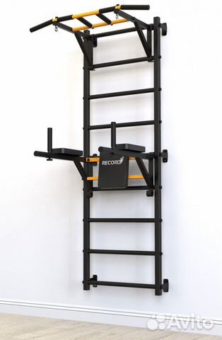Шведская стенка Рекорд X2 без опоры на пол, черная