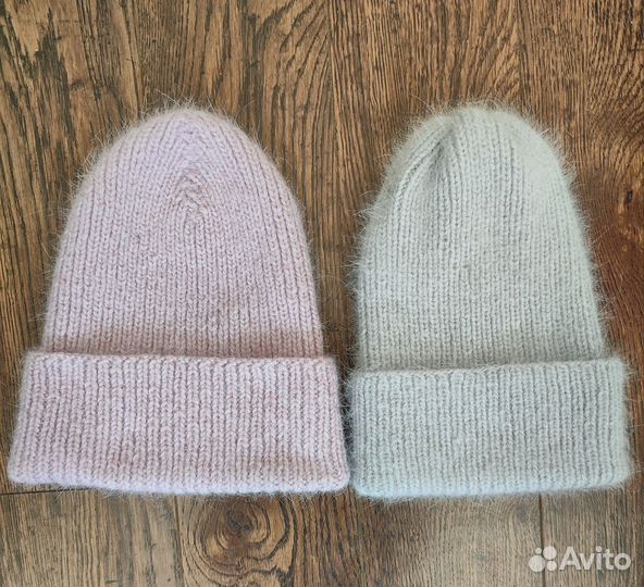 Шапки Пух норки Ангорка женские Зима Тёплые