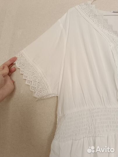 Белое платье большого размера