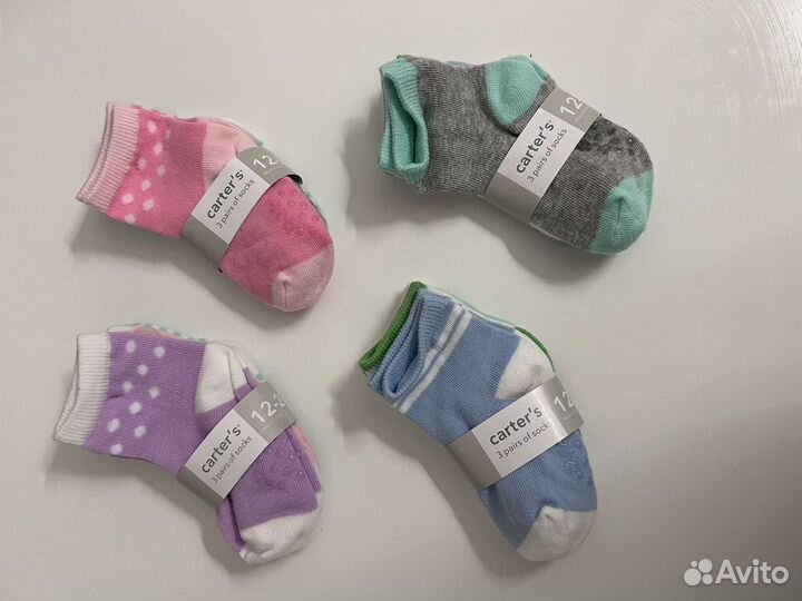 Новые носки carters для детей на 1-6 лет