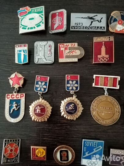 Значки СССР. Спорт. Спортивные клубы. Виды спорта