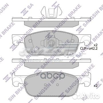 Колодки тормозные дисковые перед SP4054 Sangsin