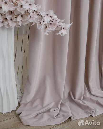 Шторы бархат Беллиссимо лотос новые пошив