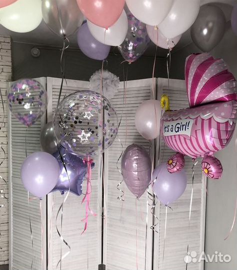 Воздушные шары на выписку, Гелиевые шары и шарики