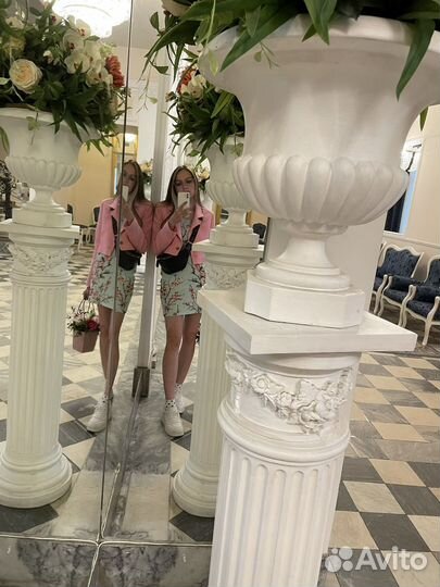 Платье с сакурой XS