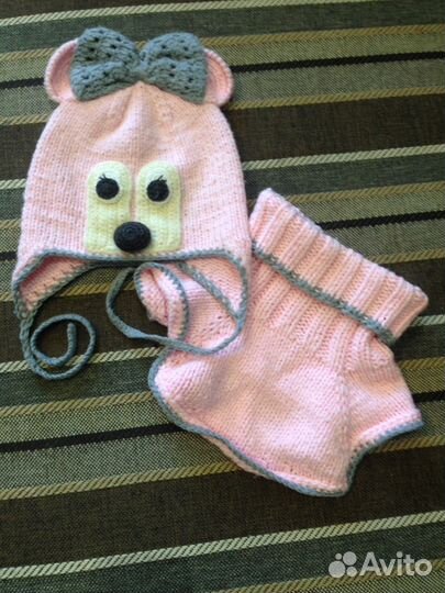 Комплект шапка, шарф