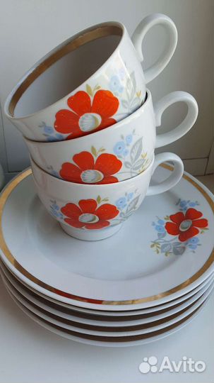 Чайный сервиз ссср/набор посуды винтаж