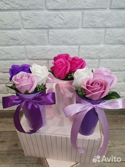 Букет из мыльных роз