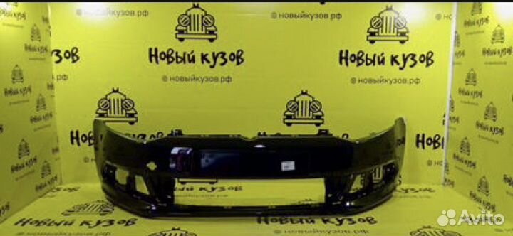 Бампер передний Volkswagen Polo 10-14 чёрный