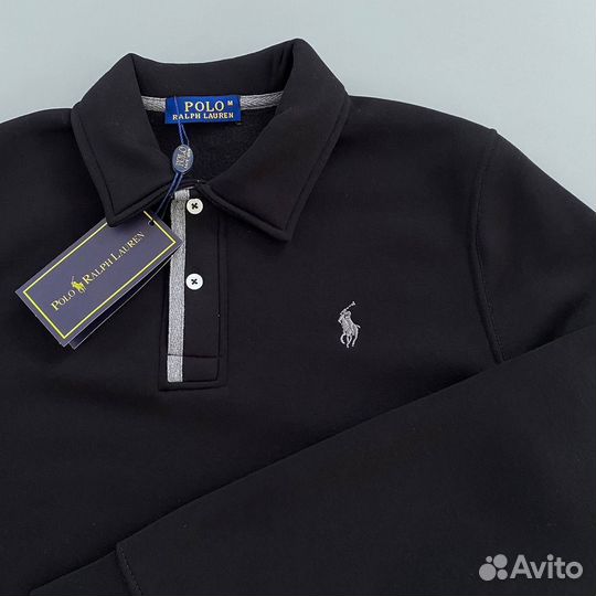 Свитшот Polo ralph lauren с начесом черный