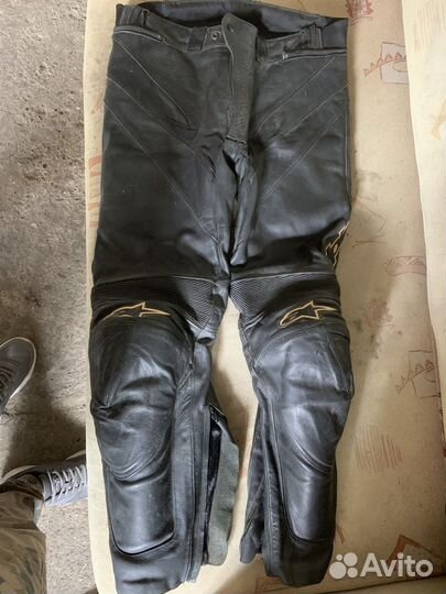 Мото штаны кожанные альпинстар