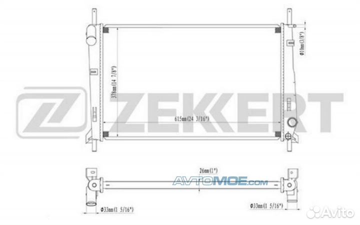 Радиатор охл. дв. Ford Mondeo I II 93- MK1022 zekk