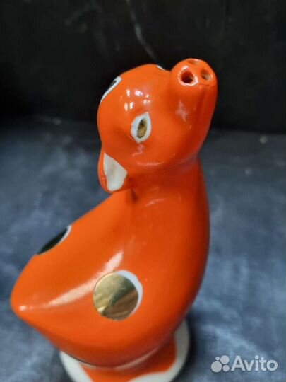 Старинная солонка, перечница. Олененок. В отличном