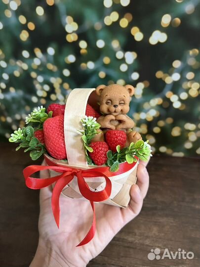 Букет из мыла ручной работы в корзине