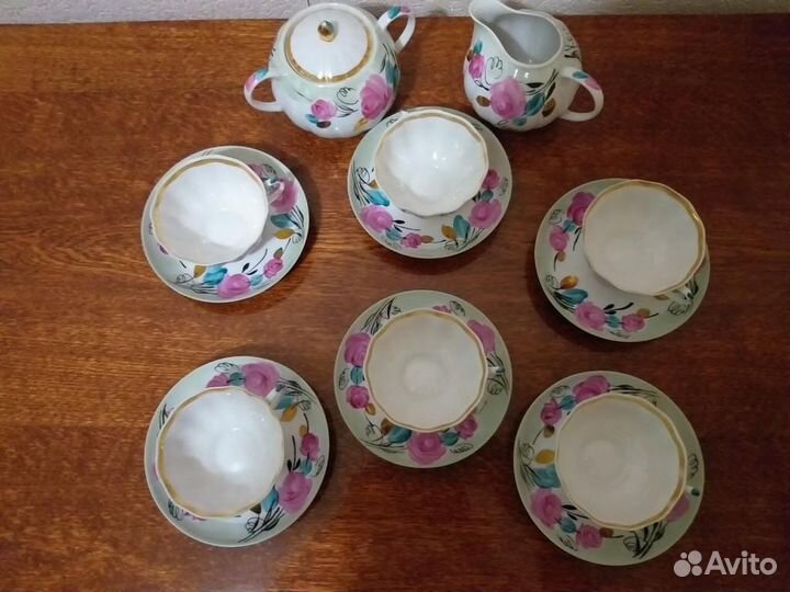 Сервиз чайный «Розы-Агашки», Дулево. СССР
