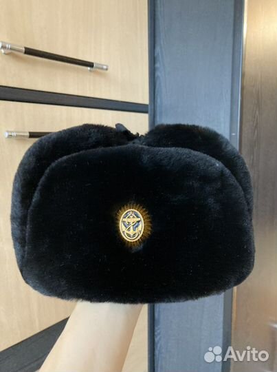 Шапка-ушанка офицерская