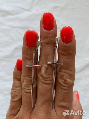 Серьги кресты оригинал