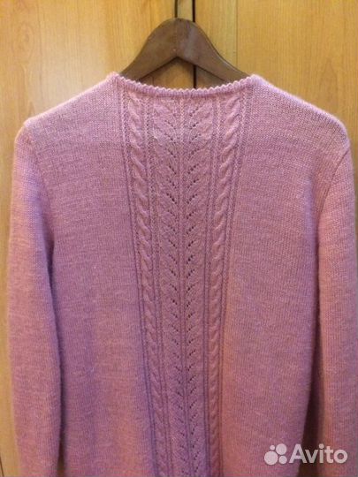 Вязаные вещи ручной работыВязаный кардиган сиренев