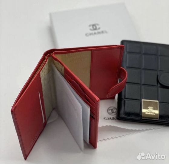 Обложка для автодокументов и паспорт Chanel кожа