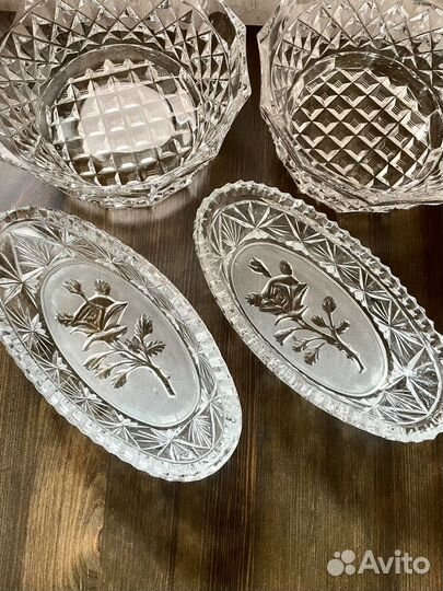 Бронь Хрустальная салатница СССР