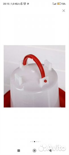 Поилка для кур и перепелов