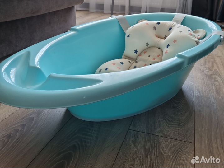 Детская ванночка с матрасиком гамаком для купания
